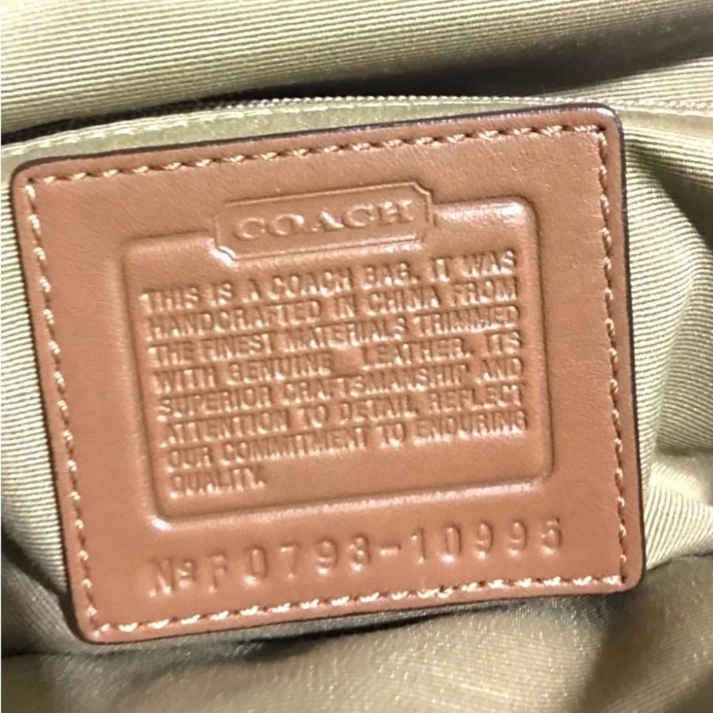 Coach CC jacquard print canvas satchel handbag